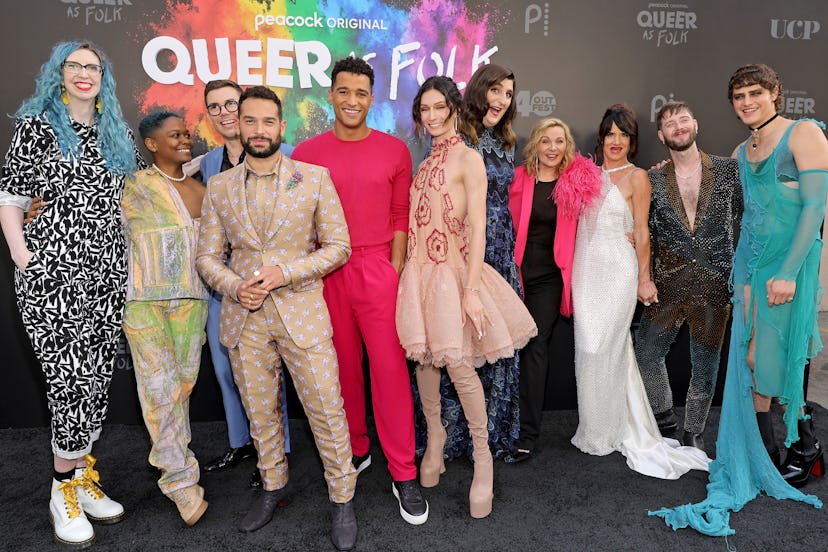 The Queer as Folk reboot cast and crew in June 2022. 
