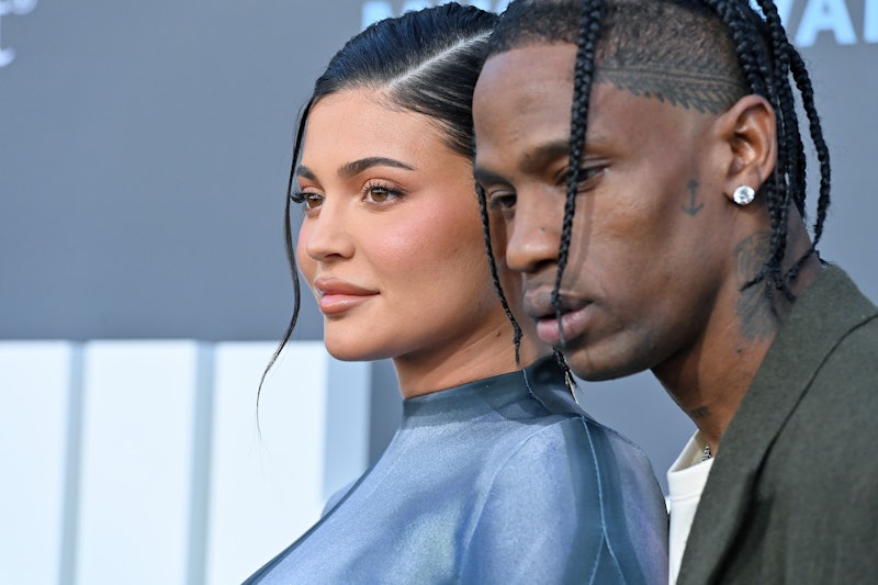 LAS VEGAS, NEVADA - MAY 15: Kylie Jenner and Travis Scott  attend the 2022 Billboard Music Awards at...