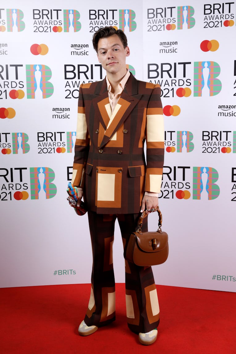 LONDON, ENGLAND - MAY 11: Harry Styles wins the Mastercard British Single award for Watermelon Sugar...