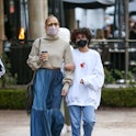 Jennifer Lopez and her child Emme Maribel Muniz are seen on January 15, 2022 in Los Angeles, Califor...
