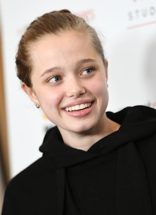 Shiloh Jolie-Pitt can dance! Here, she attends the Los Angeles premiere of MSNBC Films' "Paper &  Gl...
