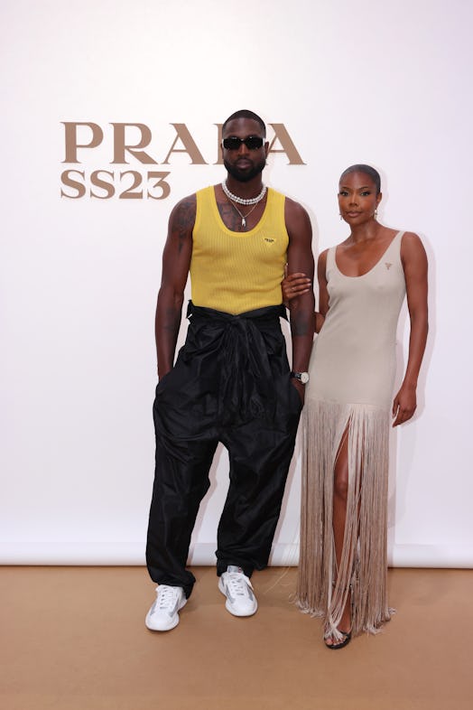 Dwyane Wade and Gabrielle Union attend Prada Spring/Summer 2023 Menswear