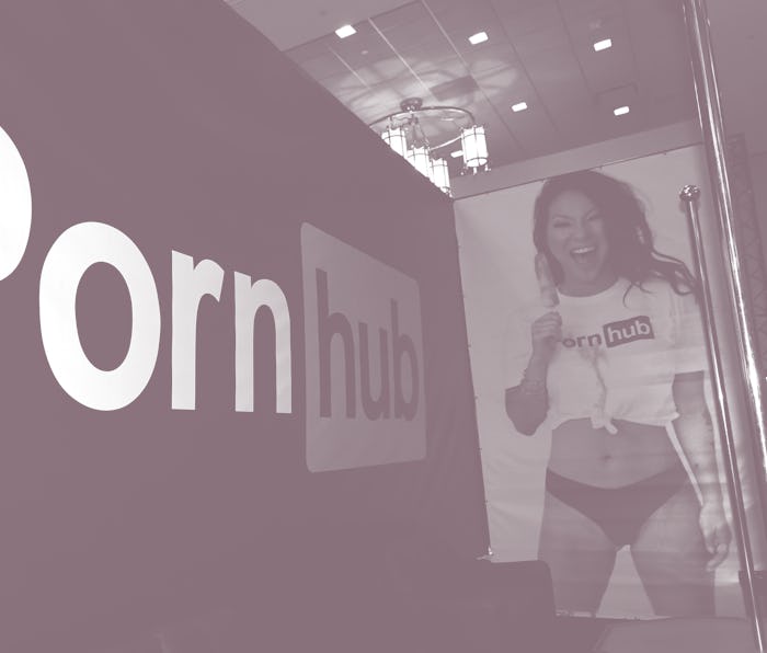 LAS VEGAS, NV - JANUARY 24:  An image of adult film actress Asa Akira is dispayed at the Pornhub boo...