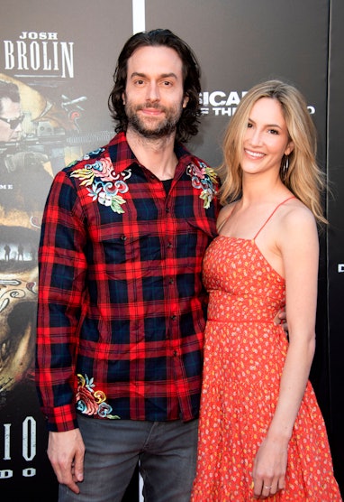 Comedian Chris D'Elia (L) and Kristin Taylor attend the premiere of Columbia Pictures' Sicario: Day ...