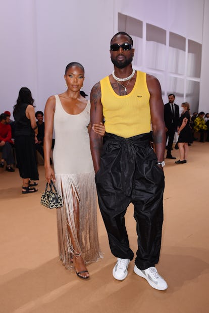 Gabrielle Union And Dwyane Wade Coordinate In Prada Tank Tops Gabrielle Union And Dwyane Wade Coordinate In Prada Tank Tops