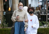 Jennifer Lopez and Emme Maribel Muniz seen on January 15, 2022 in Los Angeles, California. 