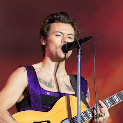 COVENTRY, ENGLAND - MAY 29:  Harry Styles performs on the Main Stage at War Memorial Park on May 29,...