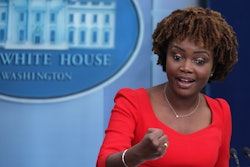 WASHINGTON, DC - JUNE 16: White House Press Secretary Karine Jean-Pierre speaks during a White House...