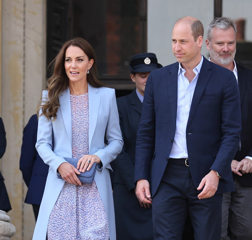On June 22, the Duke and Duchess of Cambridge viewed their official portrait at the Fitzwilliam Muse...