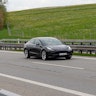 Kempten, Allgäu, Schwaben, Bavaria, Germany, may 1st 2022, a black German electric Tesla model 3 fro...