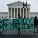WASHINGTON, DC - JUNE 23: Activists with "Rise Up 4 Abortion" demonstrate outside the U.S. Supreme C...