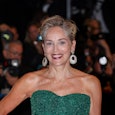 Sharon Stone opens up about her experience with miscarriage. Here, she attends the screening of "Cri...