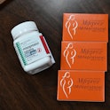 Mifepristone (Mifeprex) and Misoprostol, the two drugs used in a medication abortion, are seen at th...
