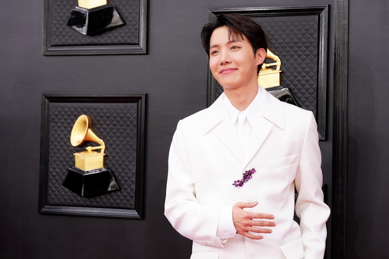 LAS VEGAS, NEVADA - APRIL 03: J-Hope of BTS attends the 64th Annual GRAMMY Awards at MGM Grand Garde...
