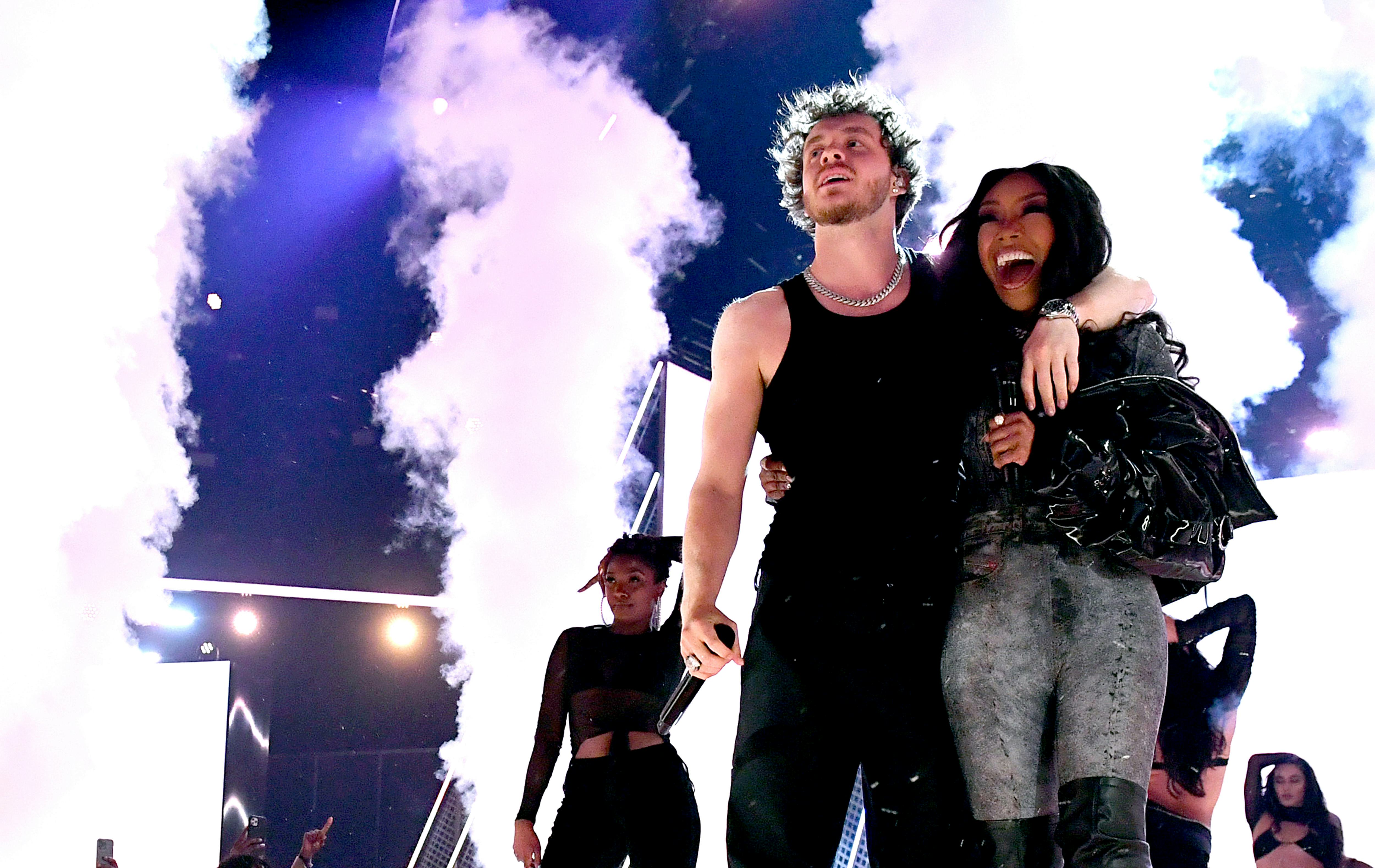 Jack Harlow and Brandy performed an unofficial remix of "First Class" at the 2022 BET Awards.