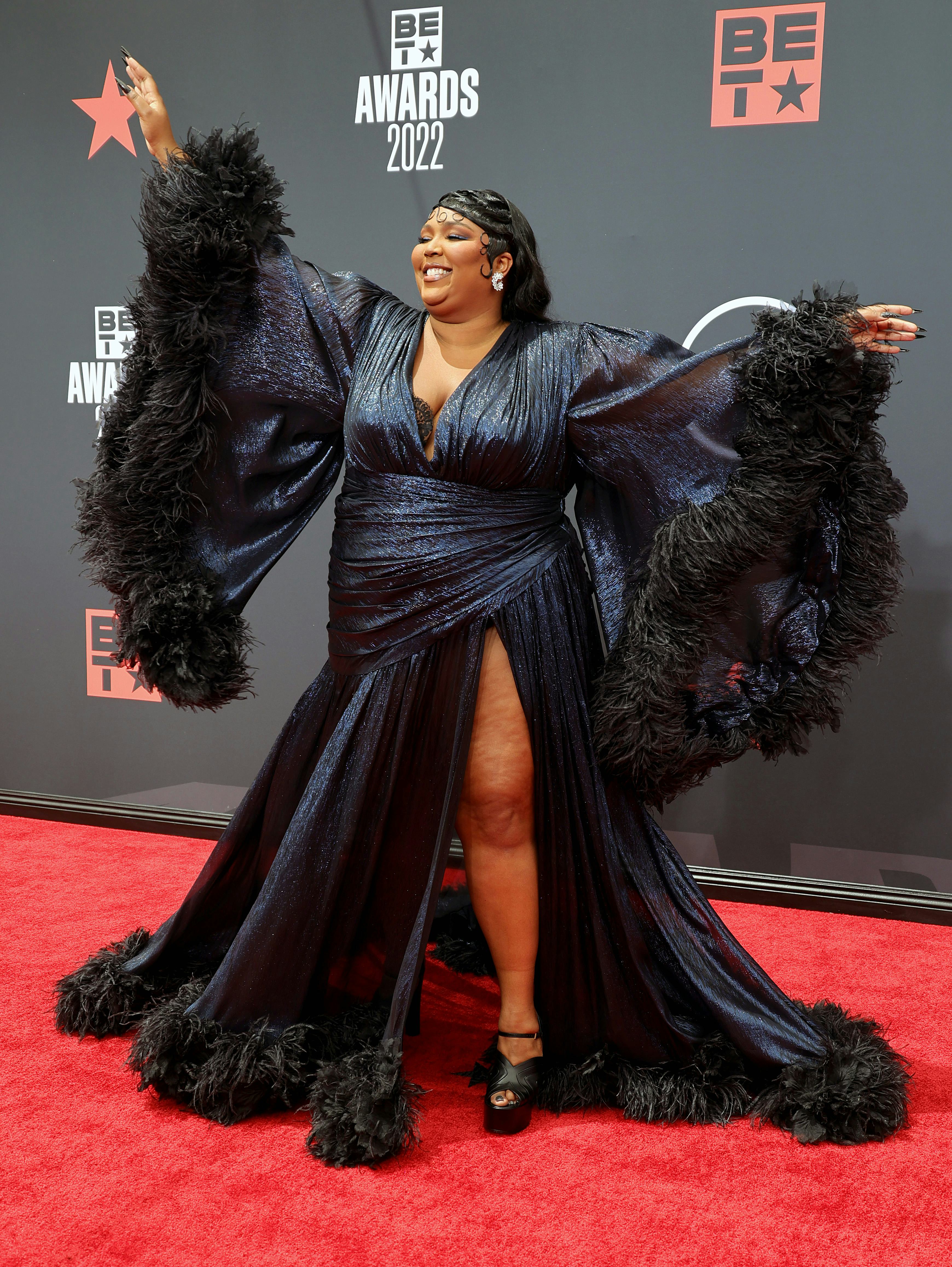 LOS ANGELES, CALIFORNIA - JUNE 26: Lizzo attends the 2022 BET Awards at Microsoft Theater on June 26...