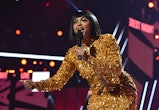 Taraji P. Henson speaks out about guns and women's rights at BET Awards.