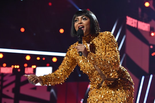 Taraji P. Henson speaks out about guns and women's rights at BET Awards.