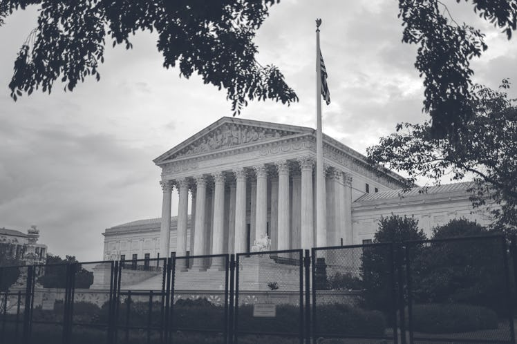 WASHINGTON, DC - JUNE 27: Fencing surrounds the U.S. Supreme Court as it nears the end of its term, ...