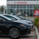 New Toyota cars parked outside a Toyota dealership in South Edmonton.
On Tuesday, 23 August 2021, in...