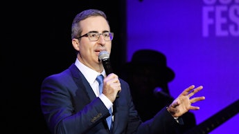 NEW YORK, NEW YORK - NOVEMBER 04: John Oliver performs onstage during the 13th annual Stand Up for H...
