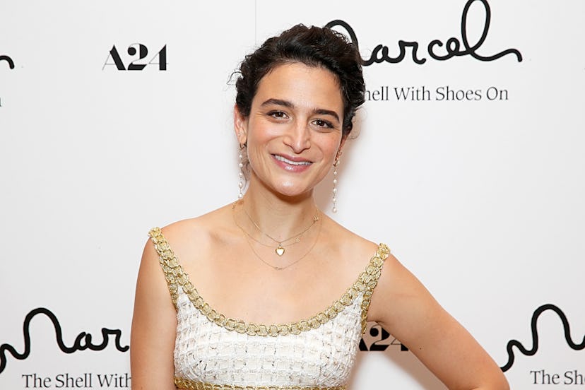 NEW YORK, NEW YORK - JUNE 18: Jenny Slate attends the premiere of "Marcel The Shell With Shoes On" a...