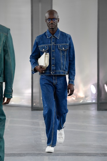 PARIS, FRANCE - JUNE 22: A model walks the runway during the Bianca Saunders Ready to Wear Spring/Su...