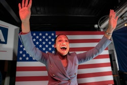 WOODBRIDGE, VA - JUNE 21: Yesli Vega celebrates her Republican primary win for the 7th Congressional...