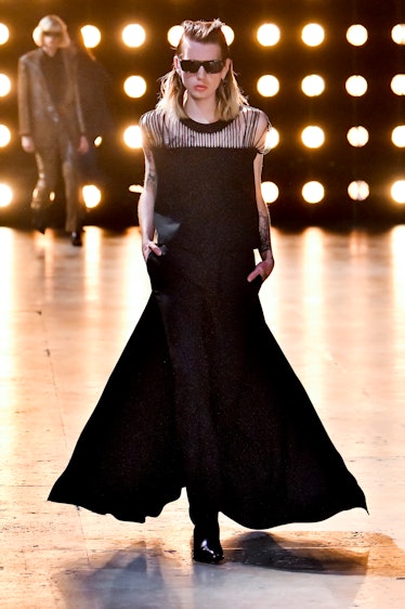 A model walks the runway during the Celine Ready to Wear Spring/Summer 2023 fashion show