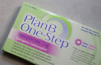 SAN ANSELMO, CA - APRIL 05:  A package of Plan B contraceptive is displayed at Jack's Pharmacy on Ap...