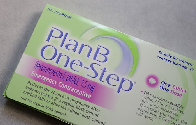SAN ANSELMO, CA - APRIL 05: A package of Plan B contraceptive is displayed at Jack's Pharmacy on Ap...