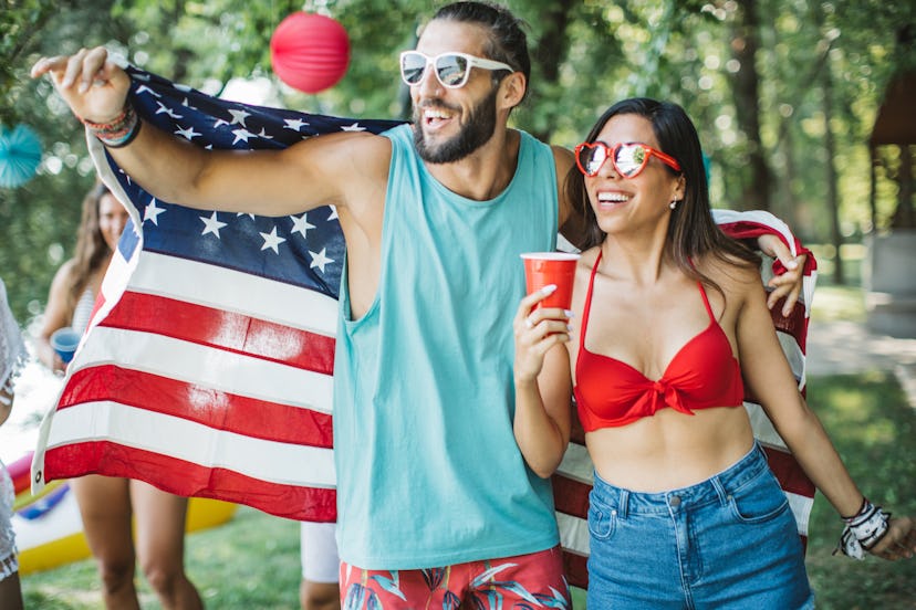 Post a lit photo on Instagram with July 4 captions and quotes for 2022.  