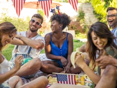 Friends celebrating Independence Day by enjoying Fourth of July recipes from TikTok.