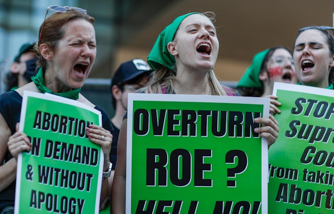 Los Angeles, CA, Monday, June 27, 2022 - RiseupforAbortionRights rallies hundreds throughout downtow...