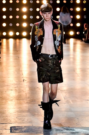 PARIS, FRANCE - JUNE 26: A model walks the runway during the Celine Ready to Wear Spring/Summer 2023...