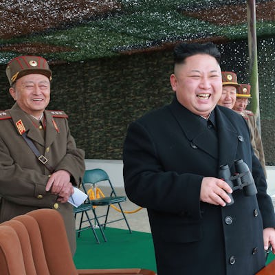 This undated picture released from North Korea's official Korean Central News Agency (KCNA) on April...