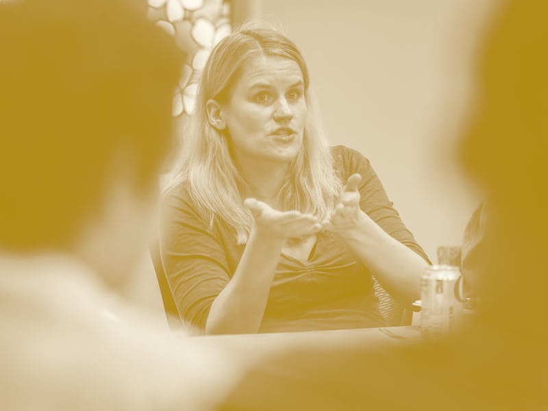 STANFORD, CA - MAR. 3: Frances Haugen, a data scientist who came forward as a whistleblower against ...