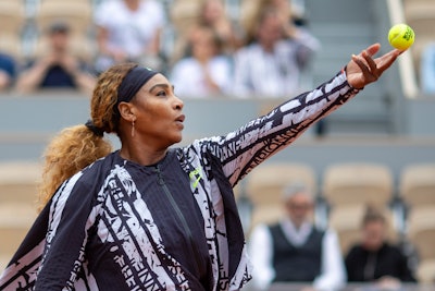 PARIS, FRANCE May 27.  Serena Williams of the United States in action against Vitalia Diatchenko of ...