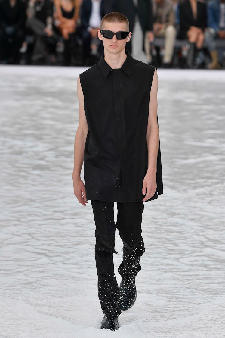 A model walks the runway during the Givenchy Ready to Wear Spring/Summer 2023 fashion show
