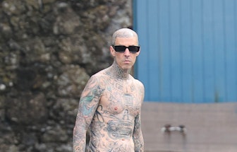 PORTOFINO, ITALY - May 22: Travis Barker  is seen out Portofino on May 22, 2022 in Portofino, Italy....