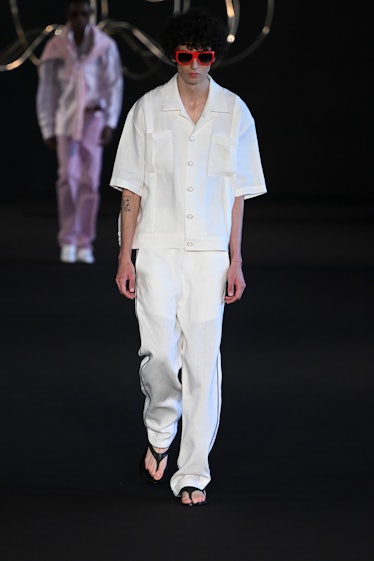 PARIS, FRANCE - JUNE 22: A model walks the runway during the Rhude Ready to Wear Spring/Summer 2023 ...