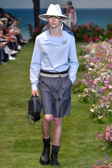PARIS, FRANCE - JUNE 24: A model walks the runway during the Dior Homme Ready to Wear Spring/Summer ...