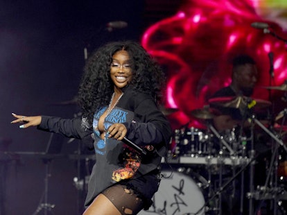 ANAHEIM, CALIFORNIA - JUNE 25: SZA performs onstage at Spotify’s Night of Music party during VidCon ...
