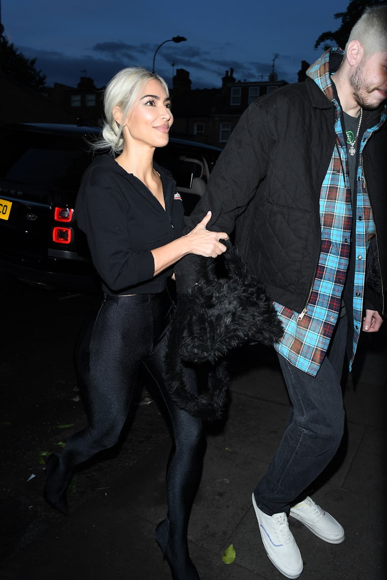LONDON, ENGLAND - MAY 30: Kim Kardashian and Pete Davidson are seen on May 30, 2022 in London, Engl...
