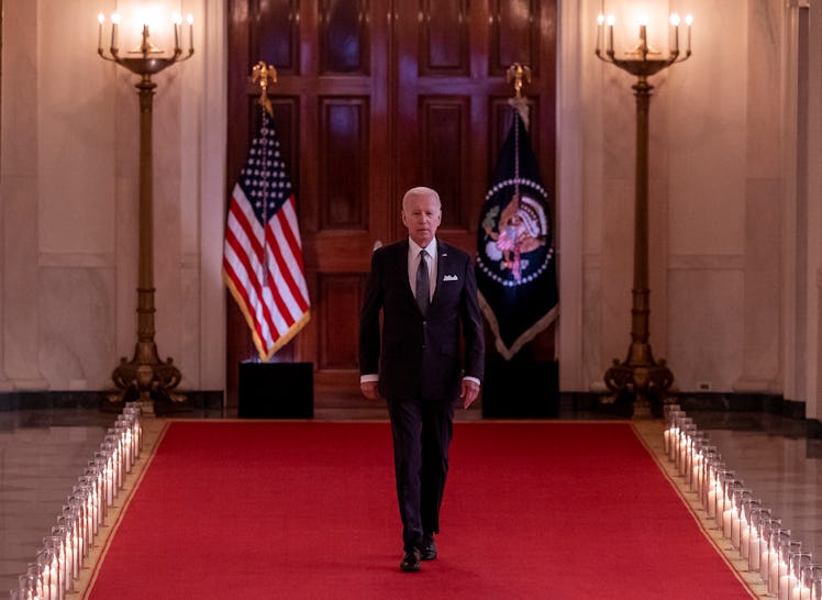 WASHINGTON, DC - JUNE 02: U.S. President Joe Biden walks to the podium to deliver remarks on the rec...