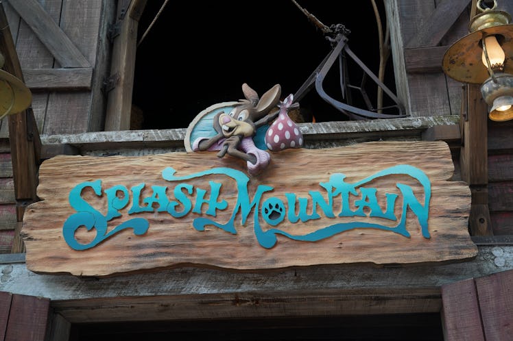 Views of Splash Mountain are seen at Walt Disney World Resort's Magic Kingdom during the COVID-19 pa...
