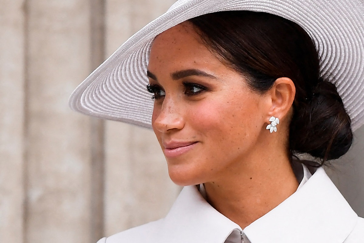 Meghan Markle wore a low bun at Queen Elizabeth II's Platinum Jubilee celebration in 2022.