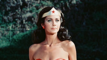 Lynda Carter, US actress, in costume in a publicity still issue for the US television series, 'Wonde...