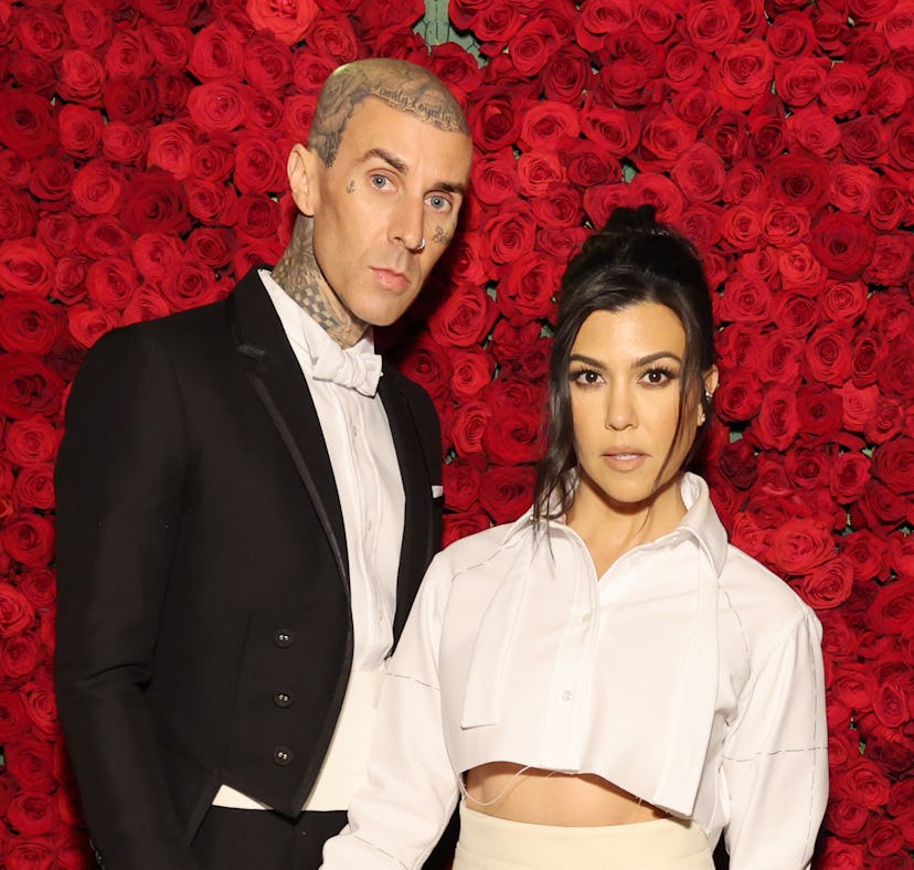 Kourtney Kardashian reportedly "won't leave" Travis Barker's side at the hospital.