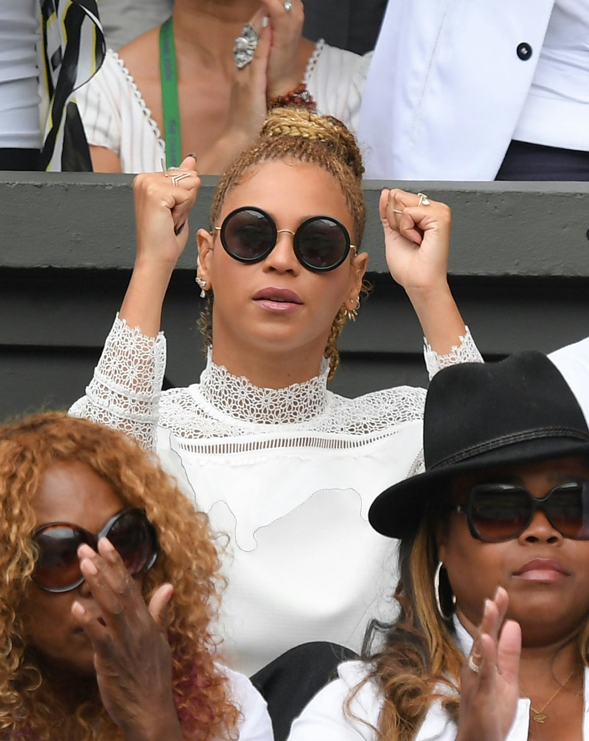 LONDON, ENGLAND - JULY 09:  Beyonce attends the women's final of the Wimbledon Tennis Championships ...